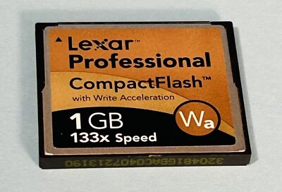 Lexar 1 GB 133x Professional CompactFlash Wa Memory Card * Working - Image 1 of 2
