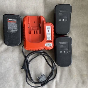 Black & Decker Fire Storm 9.6V-18V Ni-Cd Battery Rapid Charger w/ 18V Batteries - Picture 1 of 11