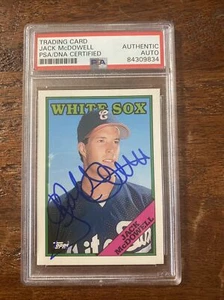Jack McDowell Signed Topps Rookie Card Psa Dna Coa Slabbed White Sox Autographed - Picture 1 of 2