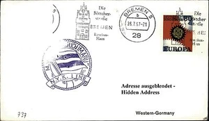 JAPAN Schiff Schiffspost Nippon NYK Line ab BREMEN 1967 Seepost Ship-Letter Ship - Bild 1 von 1
