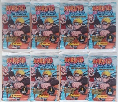 8 Paquets de Cartes Panini Naruto Shippuden NEUVES Hokage Trading Card 64 Cartes - Photo 1/3
