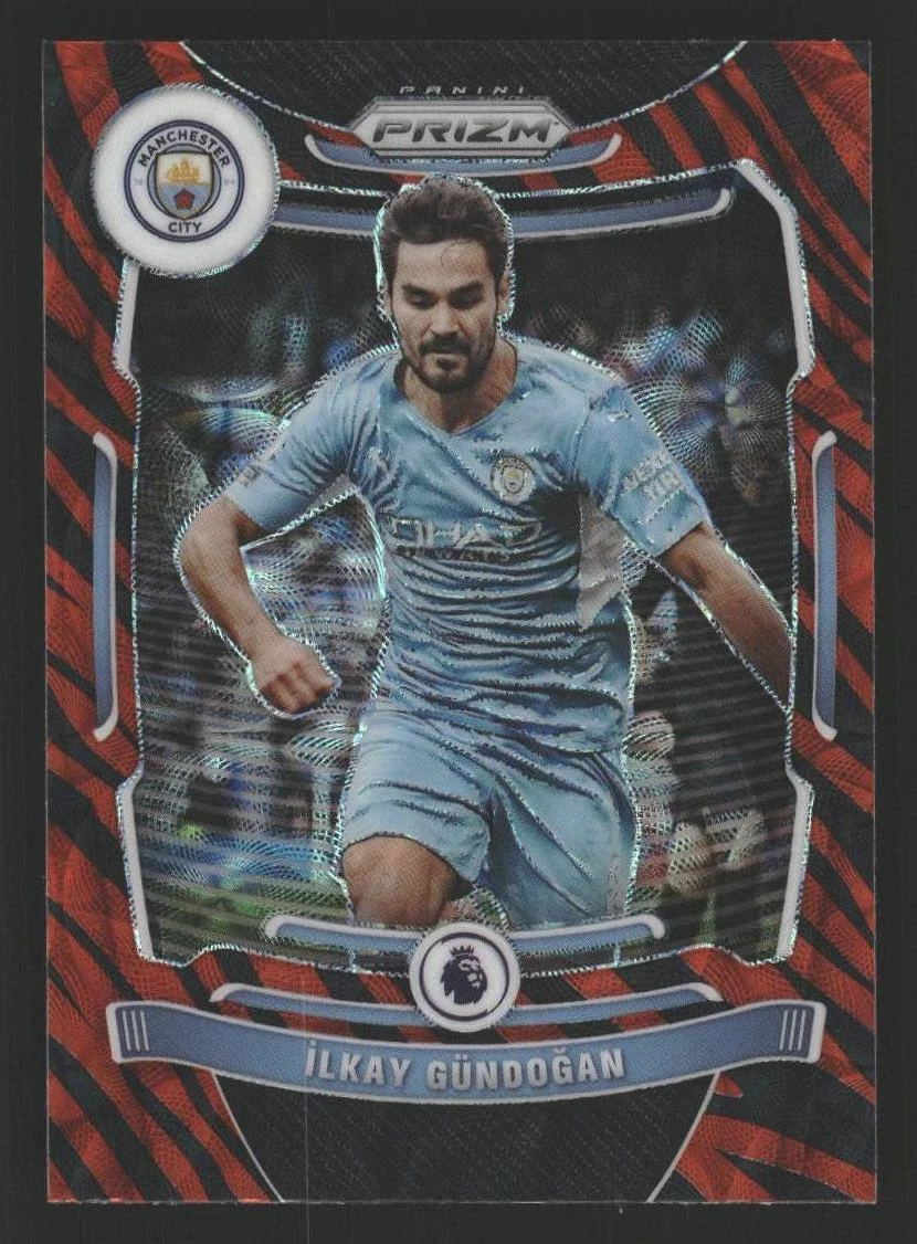 2021-22 Panini Prizm Premier League #8 Ilkay Gundogan Choice Prizms Tiger Stripe