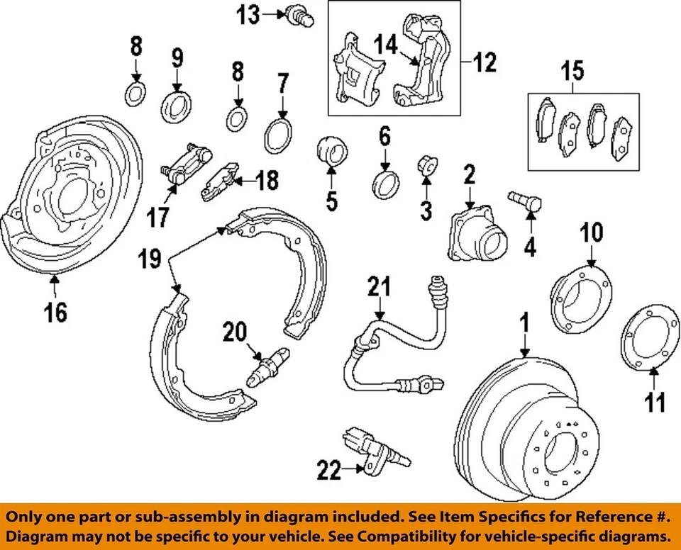 Componentes de freno de suspensión trasera Toyota OEM 08-21 Land Cruiser - Rotor 4243160290 Foto 1 de 1
