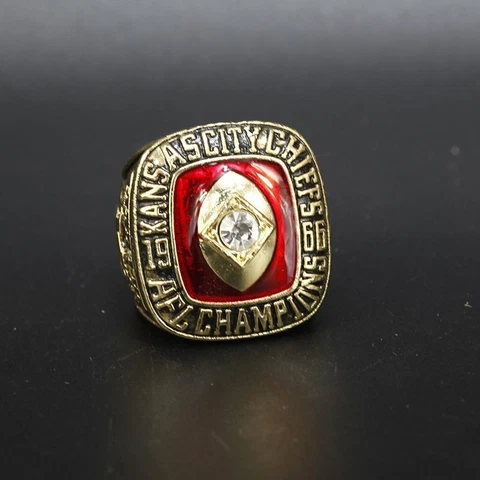 Ring of 1966 Kansas City Chiefs KCC Len Dawson National Champions Rings Gold Cover