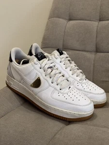 Nike Air Force 1 '07 LV8 2020 "NBA" White/Gold CT2298-100 Men’s Size 10 - Picture 1 of 15