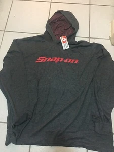 NWT Snap-On Long Sleeve Hooded Pullover Tri Blend Gray Shirt Size X-Large - Picture 1 of 3