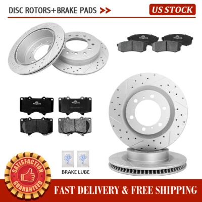 Rotores delanteros y traseros + pastillas de freno para Lexus GX460 2010-2023 Toyota 4Runner Foto 1 de 4