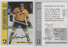 2006 In the Game-Used International Ice Signature Series Borje Salming Auto HOF