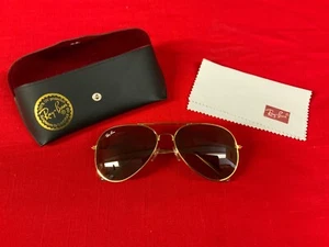 Occhiali da sole vintage Ray Ban Aviator montatura oro (DPL 41) - Foto 1 di 2