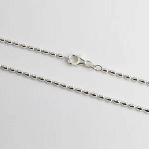 Kette Silberkette 925 Silber Kugelkette 2 mm Damen Herren K302 - Picture 1 of 6