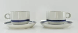 Set of 2 RARE Rosenthal Studio Line NASTRO Wolf Karnagel XLarge Cup/Saucer - Picture 1 of 6