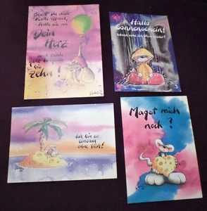 3 Diddl Postkarten, 1 Diddl Geburtstags - Klappkarte, unbeschrieben - Bild 1 von 8