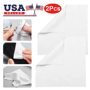 2 PCS Microfiber Cleaning Cloths For Phone Screen Camera Lens Eye Glasses Etc. - Picture 1 of 12