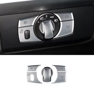 5pcs Silver Car Headlight Switch Button Cover Sticker For BMW X5 E70 X6 E71 - Picture 1 of 7