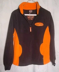 Harley Davidson Small Quarter Zip Fleece Pullover Sweater Butler, Pa - Picture 1 of 5