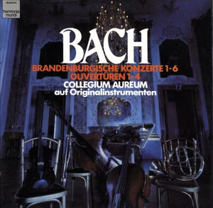 4LP Box BACH 6 Brandenburg Concertos 4 Overtures COLLEGIUM AUREUM Harmonia Mundi - Picture 1 of 3