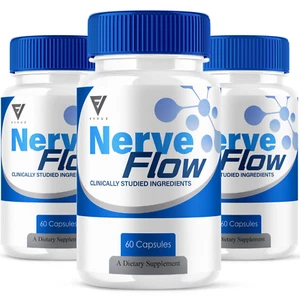 (3 Pack) Nerve Flow Nerve Support Supplement, Nerveflow Advanced (180 Capsules) - Picture 1 of 10