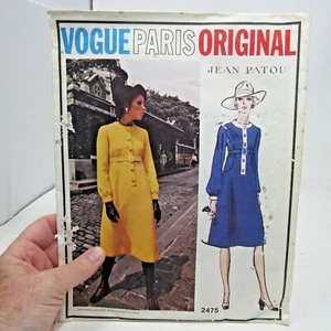 Vintage Pattern Vogue Paris Original #2475 Patou SZ 14 Bust 36 Hips 38 * Read* - Picture 1 of 3