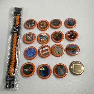 Loot Crate Bundle 16 Button Pins Paracord 9” Wristband 2014 2015 Exclusive - Picture 1 of 1