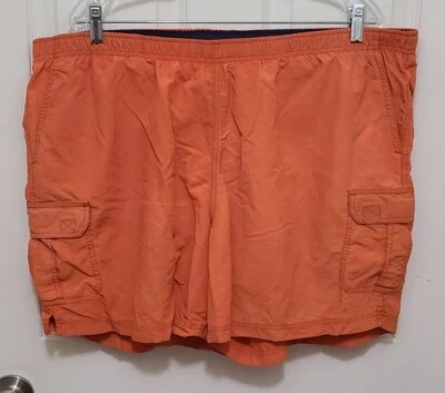 Bañador LL Bean Para Hombres Forrado Cintura Elástica Supplex Nylon Sólido Naranja Talla XXL Foto 1 de 4