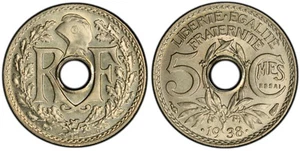 Essai 5 Centimes Lindauer .1938. PCGS SP66 Gem-19.11 - MA - Imagen 1 de 2