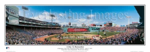 Póster panorámico sin enmarcar de los Medias Rojas Fenway Park Ring Ceremonia Día Recuerda #2037 - Imagen 1 de 1