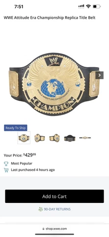 WWE Attitude Era  Belt  BRAND NEW WITH BAG FROM WWE SHOP   My Loss Your Gain Cover