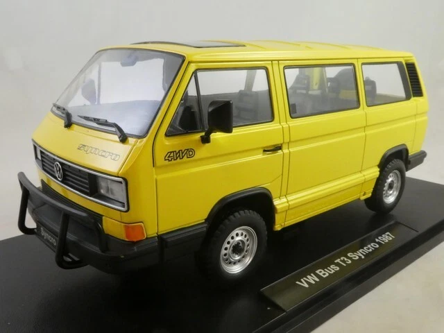 KK-SCALE KKDC180961 VOLKSWAGEN - T3 MINIBUS SYNCRO 1987 - JAUNE - 1/18