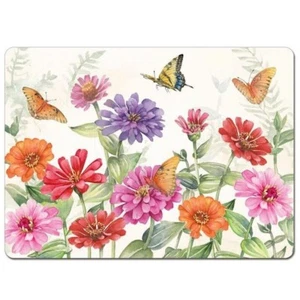 4 Cala Home Premium Hartfaserplatten Tischsets Tischsets, Zinnien & Schmetterlinge - Bild 1 von 1