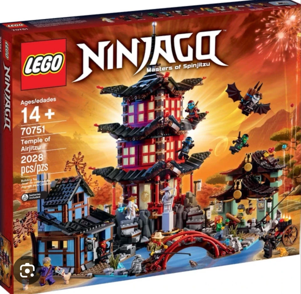 LEGO Ninjago 70751 (2028 шт.) снят с производства 100% полный комплект, Temple of Airjitzu, Wu, Kai - Изображение 1 из 1