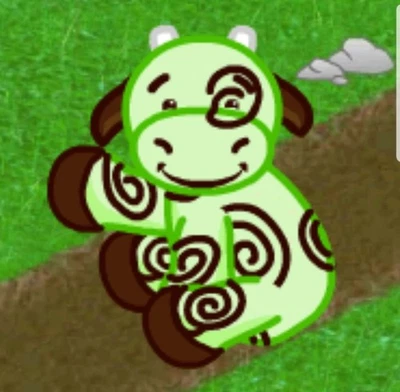 Webkinz Mint Chocolate Cow green brown ice cream calf | Virtual code messaged - Image 1 of 3