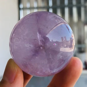 96g Natural Amethyst Quartz Crystal Sphere Mineral Specimen Healing H8 - Picture 1 of 12