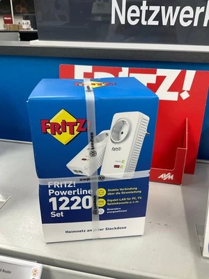AVM FRITZ!Powerline 1220 Set (Gigabit-LAN, Steckdose) - Wie neu 1#35880025 - Bild 1 von 4