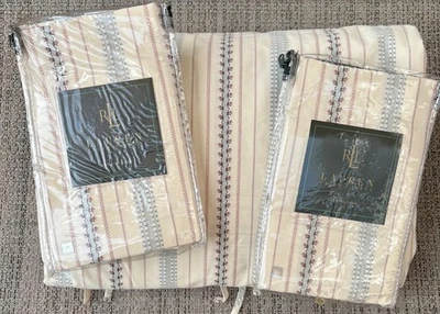 JUEGO DE EDREDÓN KING RALPH LAUREN VILLANDRY RAYAS 3 PIEZAS Foto 1 de 4