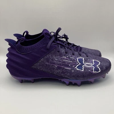 Under Armour Men’s Size 12 Blur Smoke 2 MC Purple Football Cleats 3027978-500 - Image 1 of 4