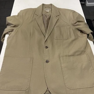 Duluth Trading Jacket Men’s 2XL Flex Fire Hose Presentation Blazer Khaki Canvas - Picture 1 of 7