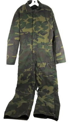 Vintage Liberty Coveralls Jumpsuit Woodland Camo Men M/L VTG 90s 38x29 Hunting - Image 1 of 4