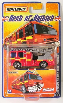 MINT ON CARD MATCHBOX 06 DENNIS SABRE FIRE ENGINE 2006 BEST OF BRITISH AOW - Image 1 of 4