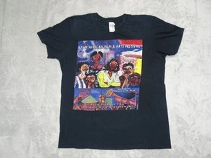 Pan African Film & Arts Festival LA 2015 T Shirt 2 Sided Medium Black - Picture 1 of 12