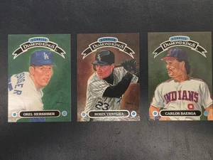 1992 Donruss Diamond Kings Robin Ventura DK-10 Baerga DK-13 Hershiser DK-14 LOT - Picture 1 of 7