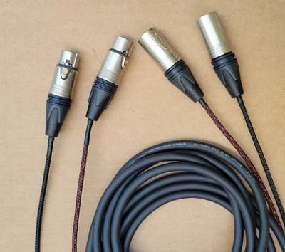 3'FT to 25'FT Mogami 2930 audio Mic 2-Channel Cable W/ Neutrik  XLR-M to XLR-F - Image 1 of 4