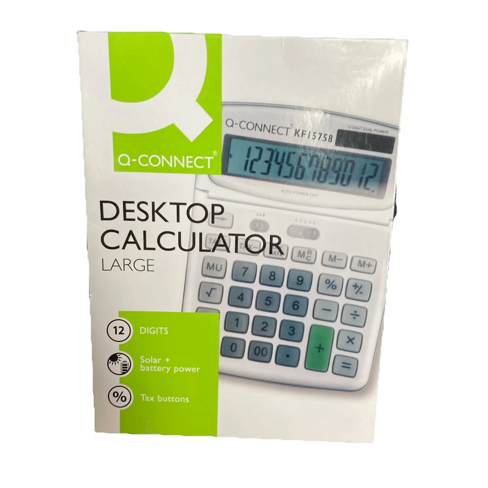 Q-connect Large Desktop Calculator  - Image 1 of 1