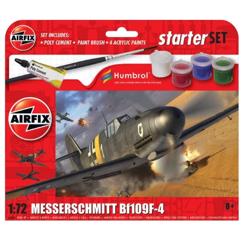MESSERSCHMITT Bf109F-4 STARTER SET KIT 1:72 Airfix Kit Aerei Nouveau modèle - Photo 1/1