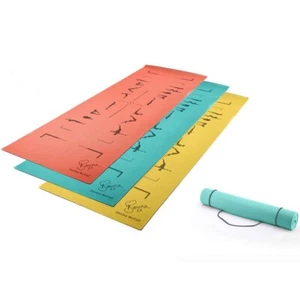 Yoga Mat Printed Exercise Poses Non Slip Pilates Crash Mat Home Fitness DAVINA - Picture 1 of 15