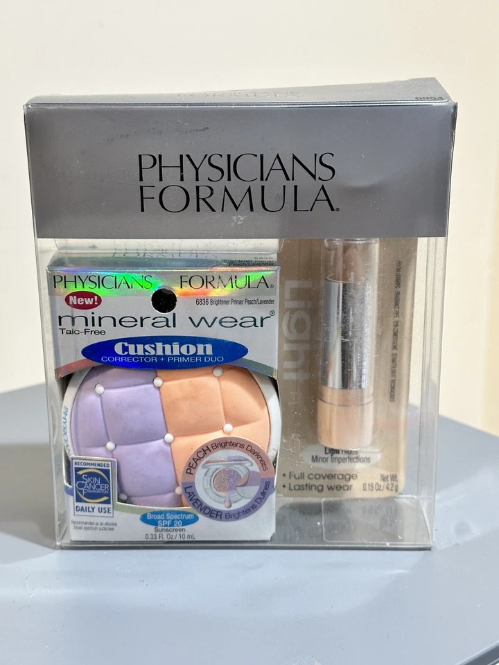 Physicians Formula Mineral Wear Cushion Corrector + Primer Duo, Peach/Lavender - Image 1 of 4