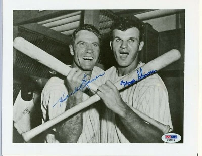 HANK BAUER & MOOSE SKOWRON Autographed 8x10 Print - New York Yankees PSA/DNA - Image 1 of 2