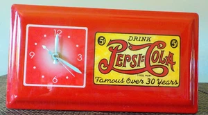 Pepsi Cola Bottle Logo Clock Wall Hanging - Picture 1 of 5