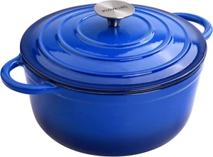 3 QT Enameled Cast Iron Dutch Oven with Lid round Dutch Oven Big Dual Handles Cl - Picture 1 of 12