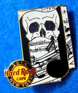 NEW YORK CITY MENSCH SCHÄDEL MUSIKNOTE NOTEN SERIE Hard Rock Cafe PIN - Bild 1 von 1