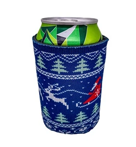 Patrón de Navidad Neopreno Plegable Lata Coolie, Suéter Feo Fiesta de Vacaciones - Imagen 1 de 3